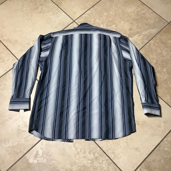 🍒 SHIRT BUTTON DOWN STRIPED BLUE MEN TOMMY BAHAMA ISLAND SOFT LONG SLEEVE GUY - Picture 6 of 10